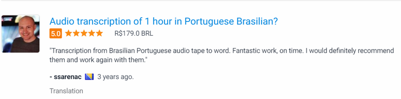Transcription Portuguese Language