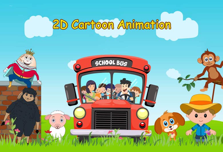 2D kids | rhymes | learning | cartoon animation | Freelancer