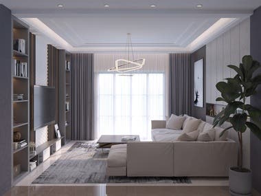 Modern interior living room