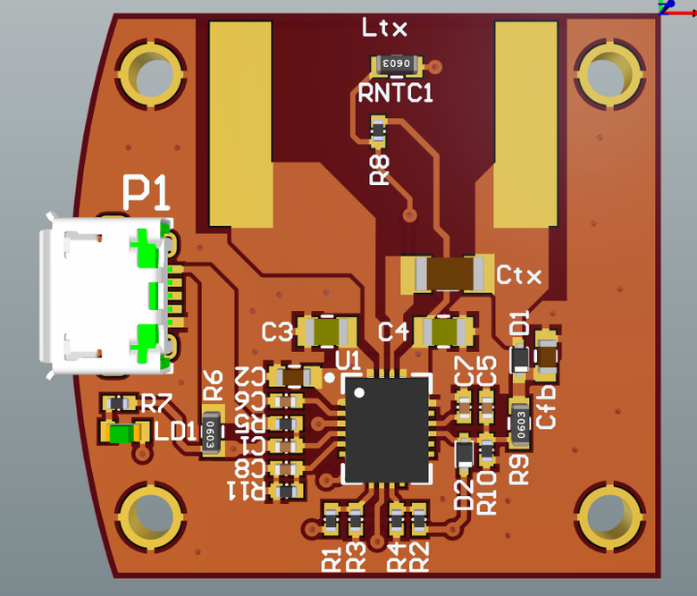 Custom board for QI Wireless Charger