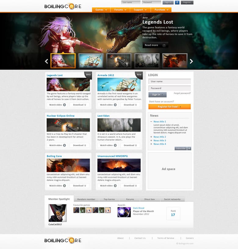 Game website