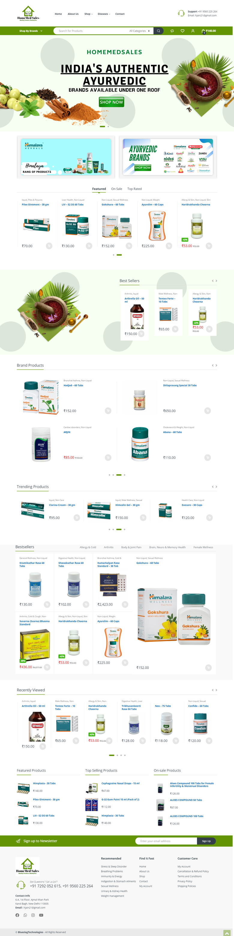 E-commerce/Online store based on Woocommerce.
