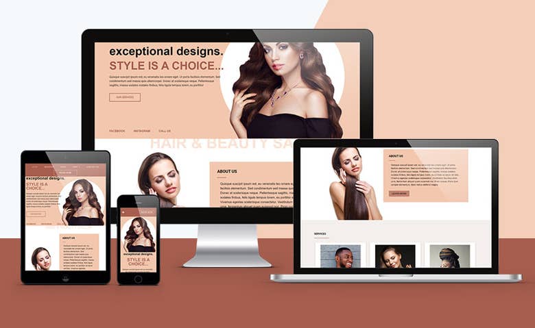 Asha Hair - Salon Website Design | Freelancer
