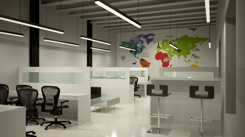 Office Space Design (3D Views)