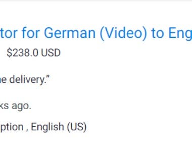 German video translation to English language