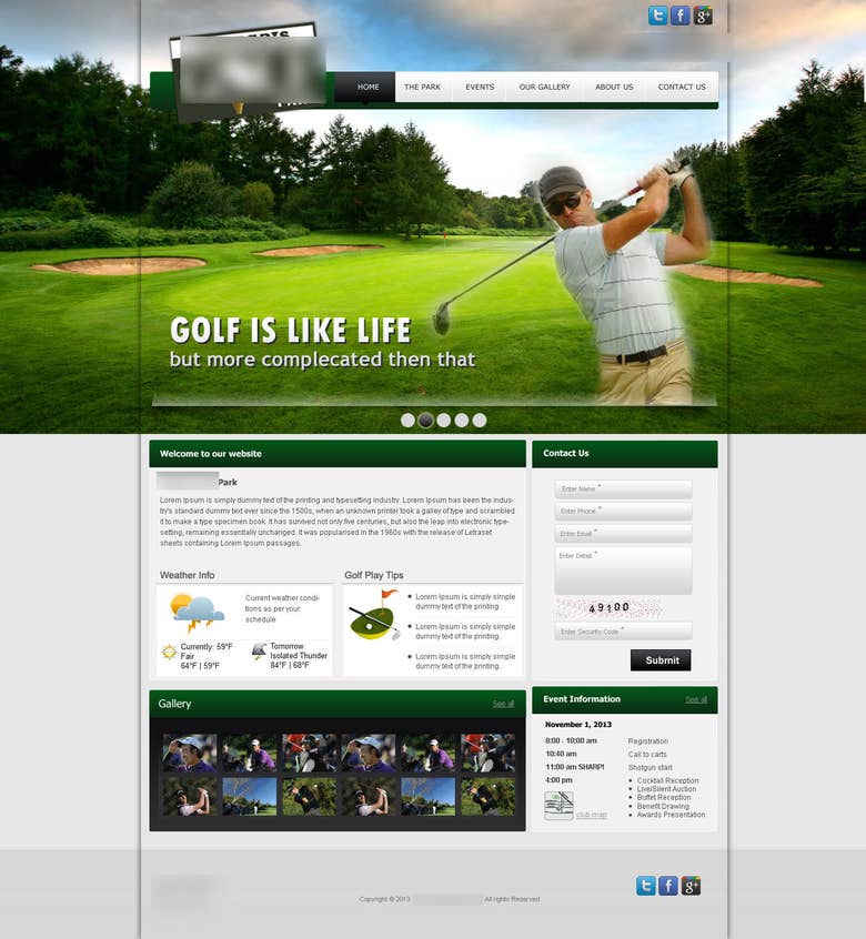website layout