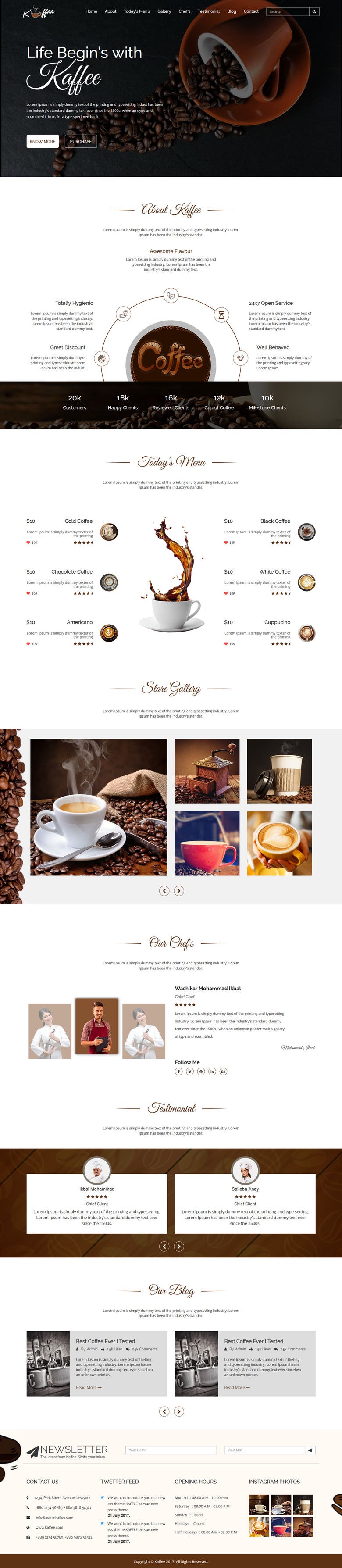 Kaffee - Coffee Shop Business HTML Template