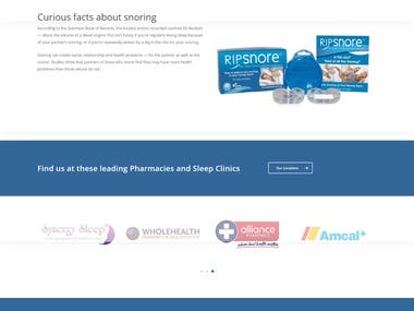 Ripsnore (anti snoring) Website