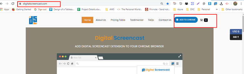 Digital Screen cast ( Screen recording tool extension )