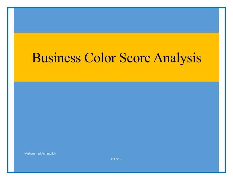 Business Color Score Analysis