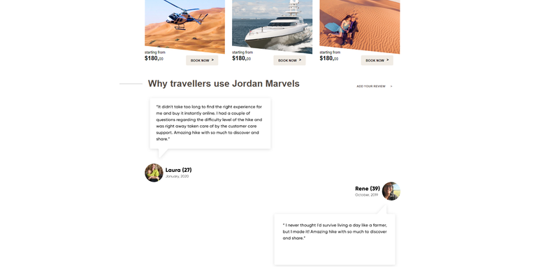 Jordan Travelling Website (Vue.js)