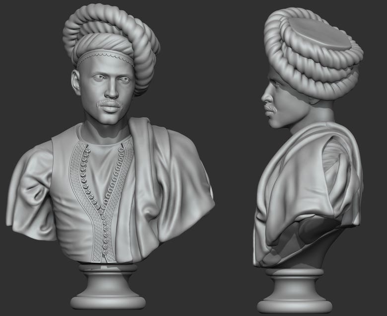 Ancient bust model