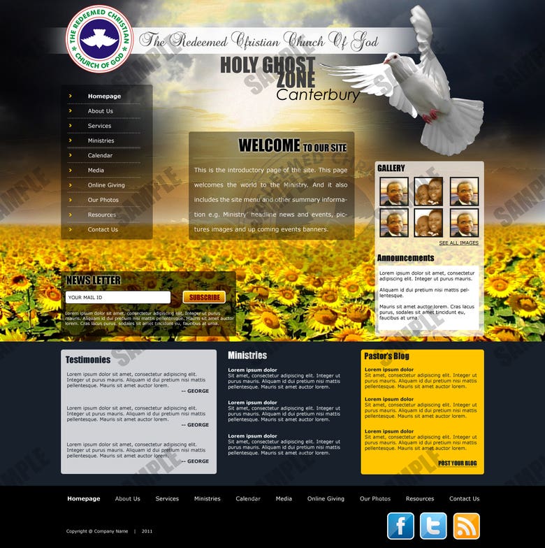 Template & Website design