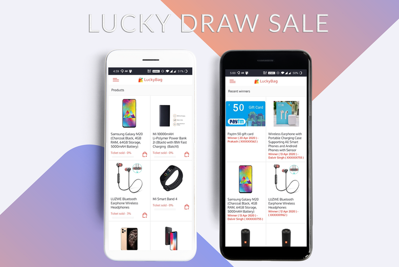 Online lucky draw application