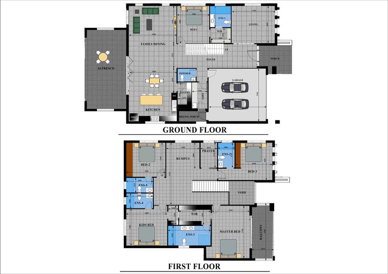 Floor Plans GF&FF illustrator