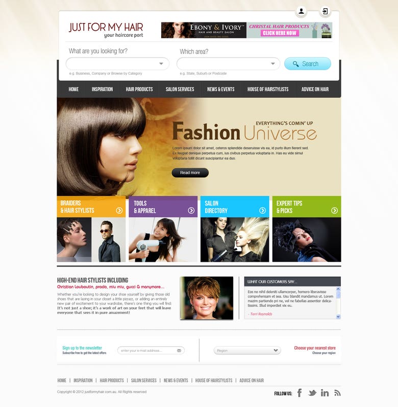 Hair Saloon Website