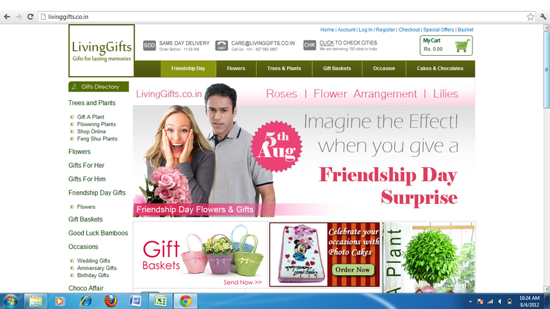 E Commerce Website - Livinggifts.co.in