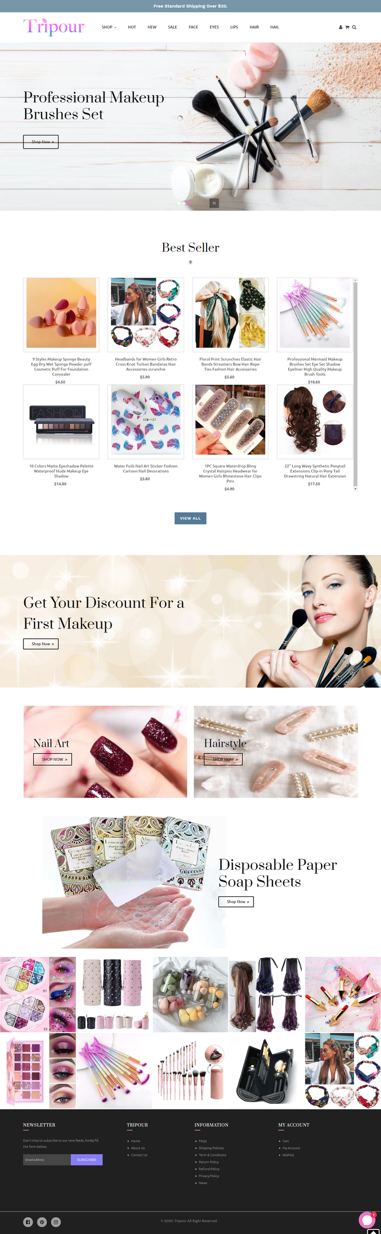 Create Cosmetic Brand Shopify store