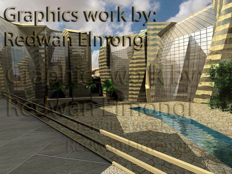 commercial building _ CGI task _ designs owned by others.