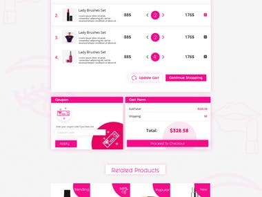 Woocommerce web design for Cosmetic