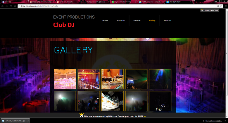 Wix Design | HTML5 Club DJ Official Website