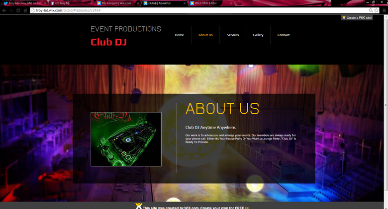 Wix Design | HTML5 Club DJ Official Website