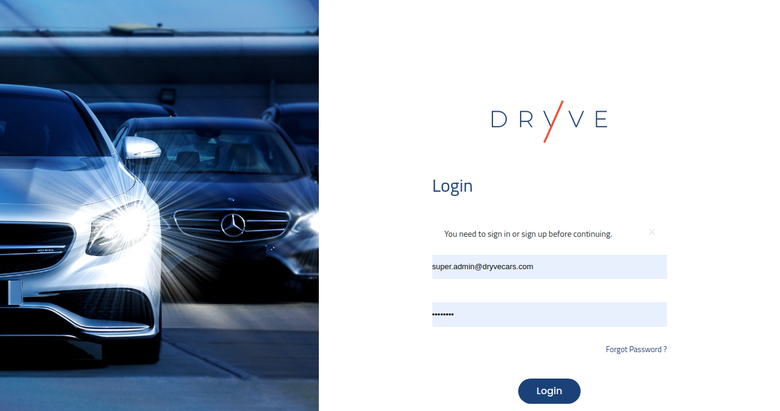 Dryve App - A New Way to Rent a Car.
