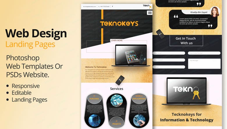 Teknokeys Landing Page