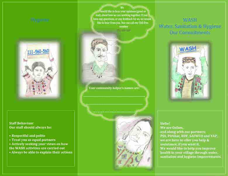 Tri fold Brochure on Hygiene campaign