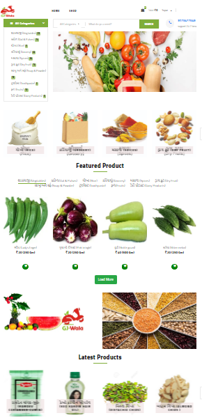 E Commerce website for selling Grocery Item (gjwala.com)