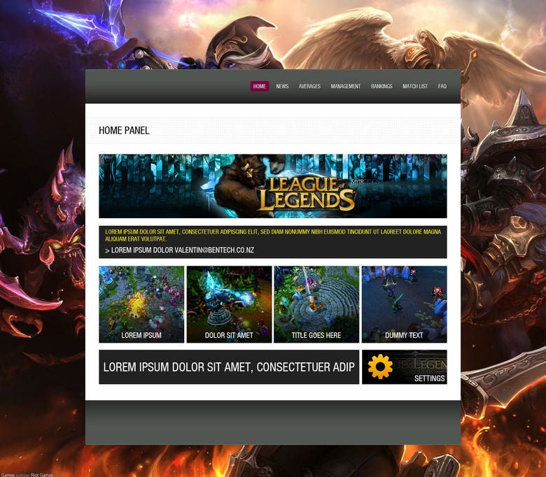 League of Legends Website