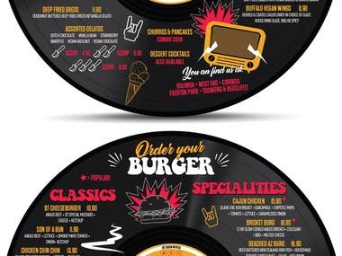 Burger Time 69 - Menu Design