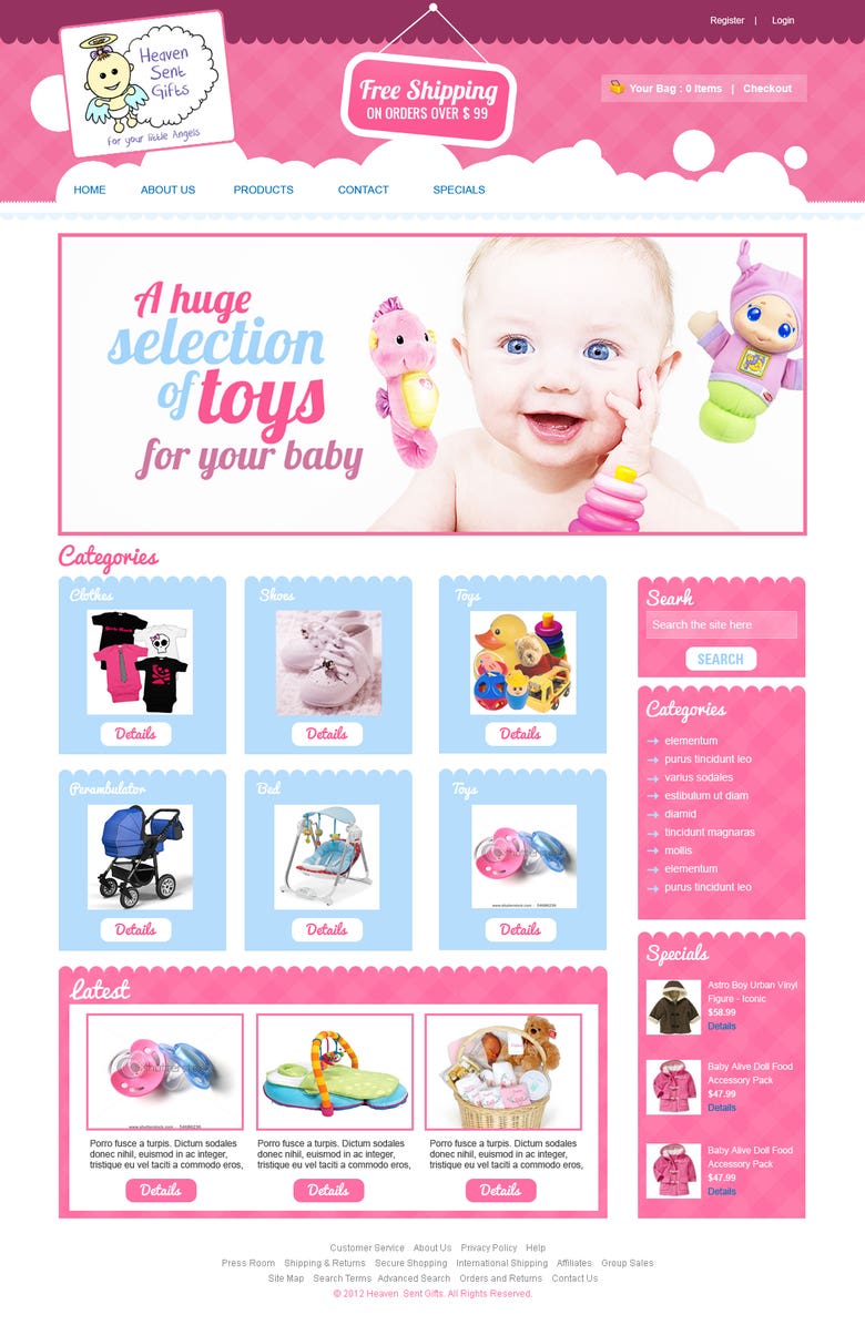 Baby Products Website