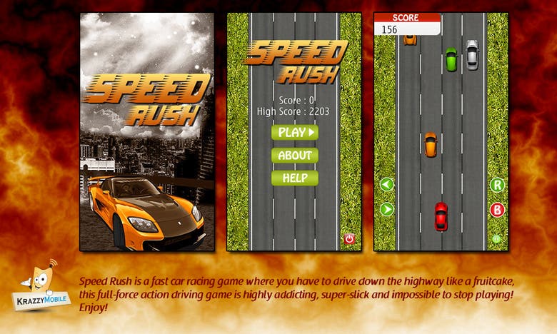 SPEED RUSH (J2ME Racing Game)