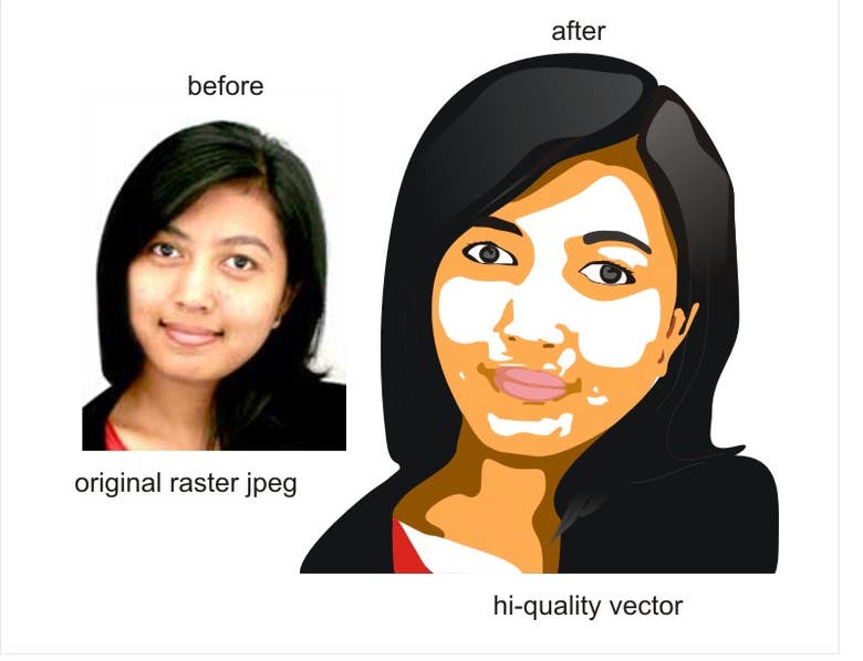 raster to vector or cartoon characters