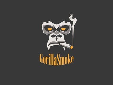 Gorilla smoke logo by titanstudio
