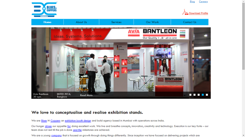 Corporate Event & Exhibitions Website