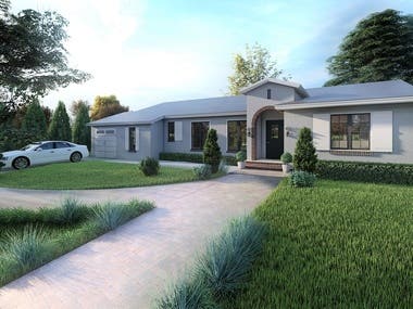 House exterior modeling & rendering