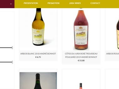 Prestashop Ecommerce Wine Website