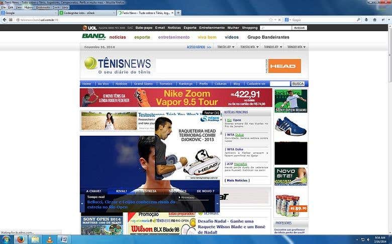site de tenis online
