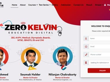 Education » Zero Kelvin Education website design and develop