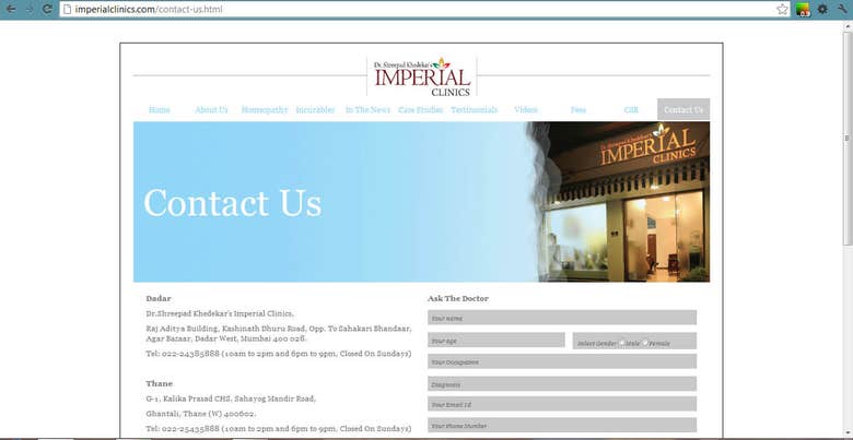 Branding Of Doctor Website