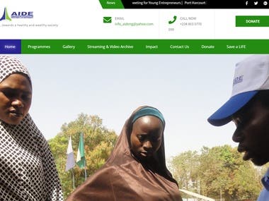 Website Development for Aide Africa