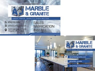 AJ Marble Logo and Business Design