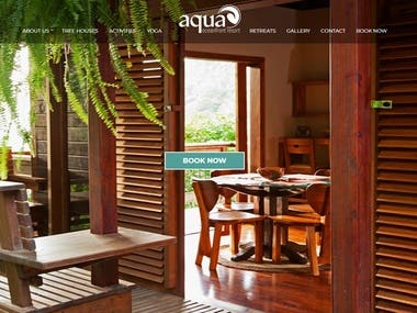 Website for Aqua Oceanfront Resort
