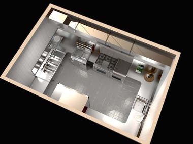 Commercial Kitchen - 3D Design