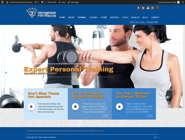 Titanz Nutrition and Fitness (Wordpress)