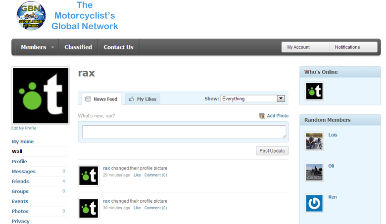 Custom Social Network Website for Bike Riders !