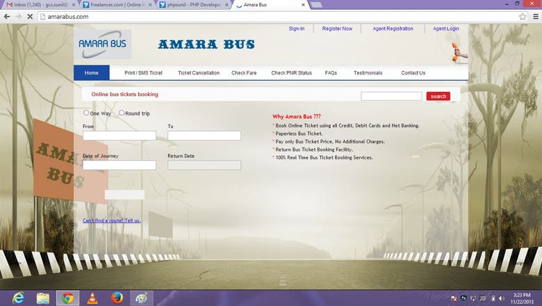 bus ticket booking package