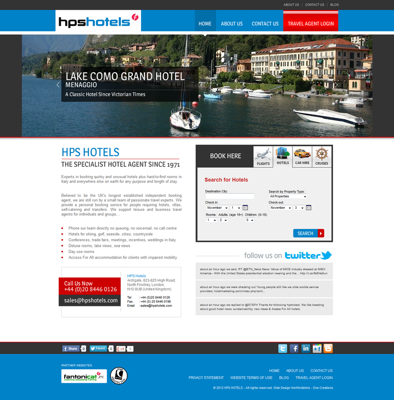 HPS Hotels Web Site